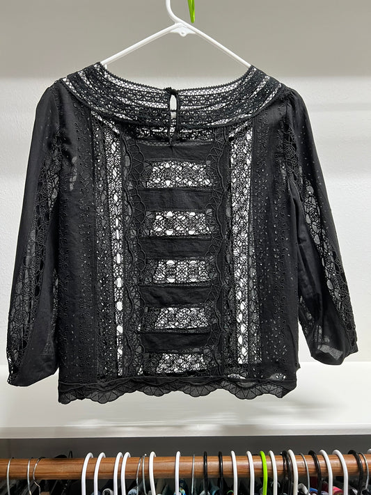 Black Lace Blouse