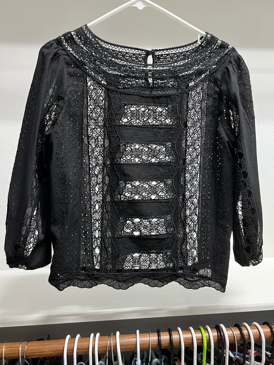 Black Lace Blouse
