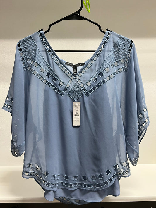 Light Blue White House Black Market Blouse