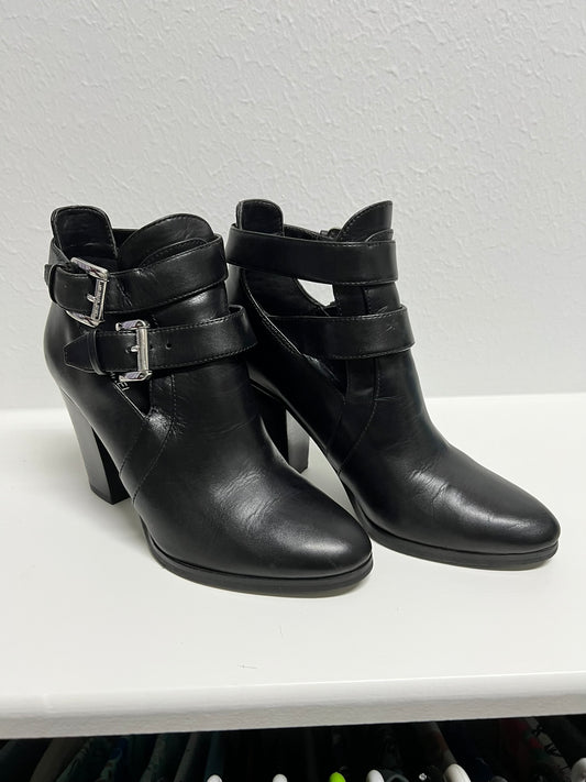 Black Michael Kors Heels with Silver Buckles