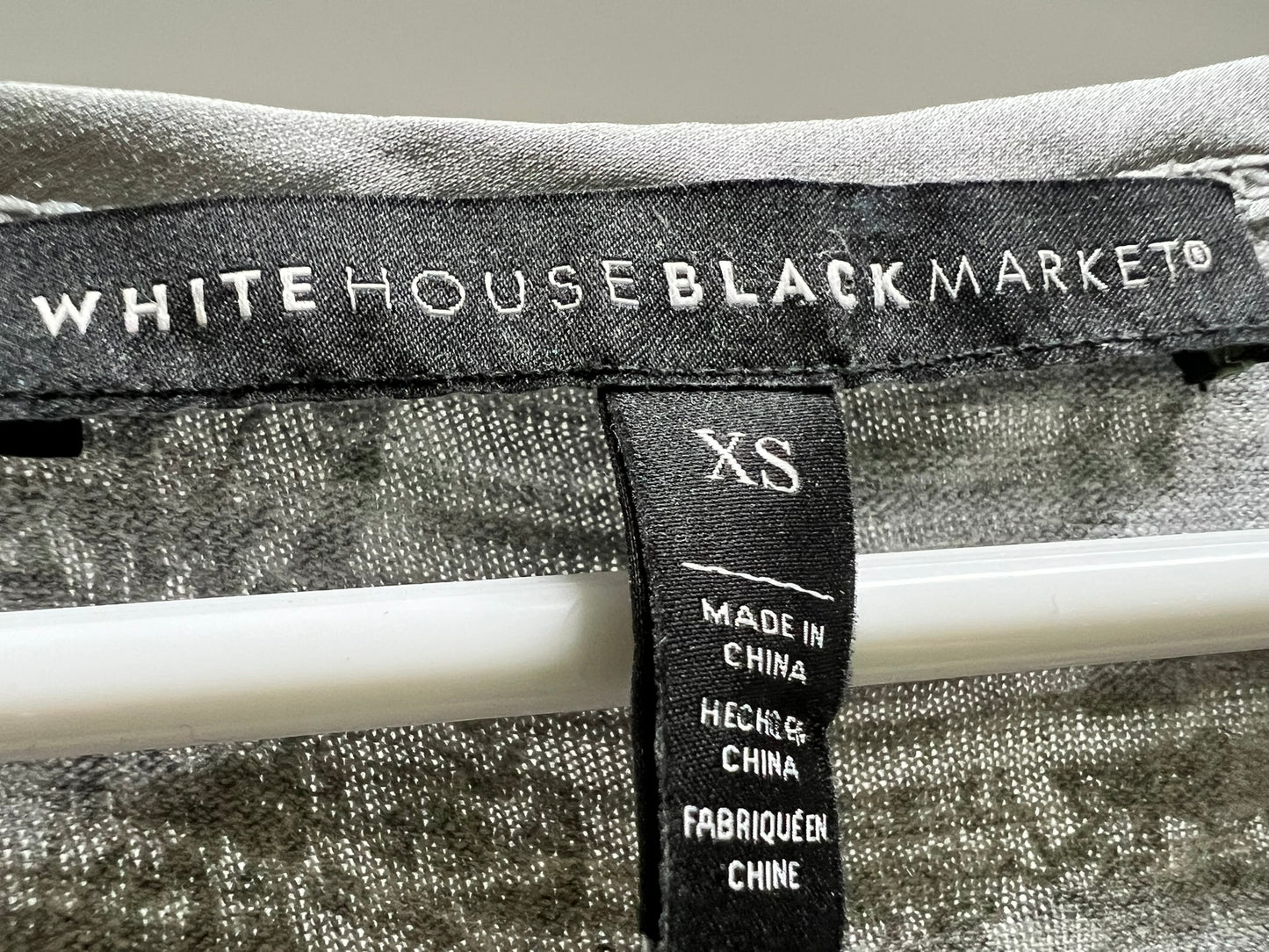 White House Black Market Short-sleeved Gray Shirt
