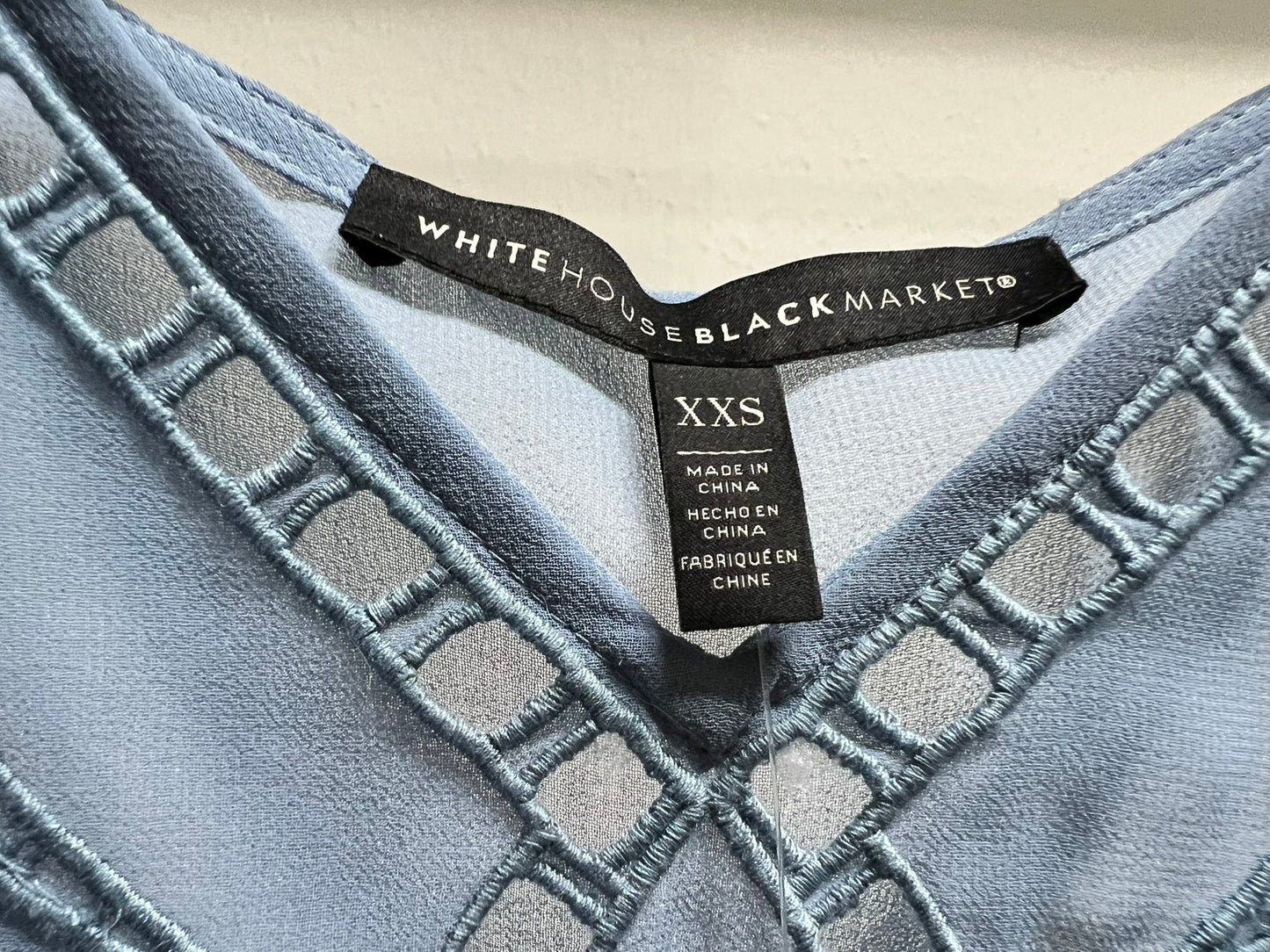 Light Blue White House Black Market Blouse