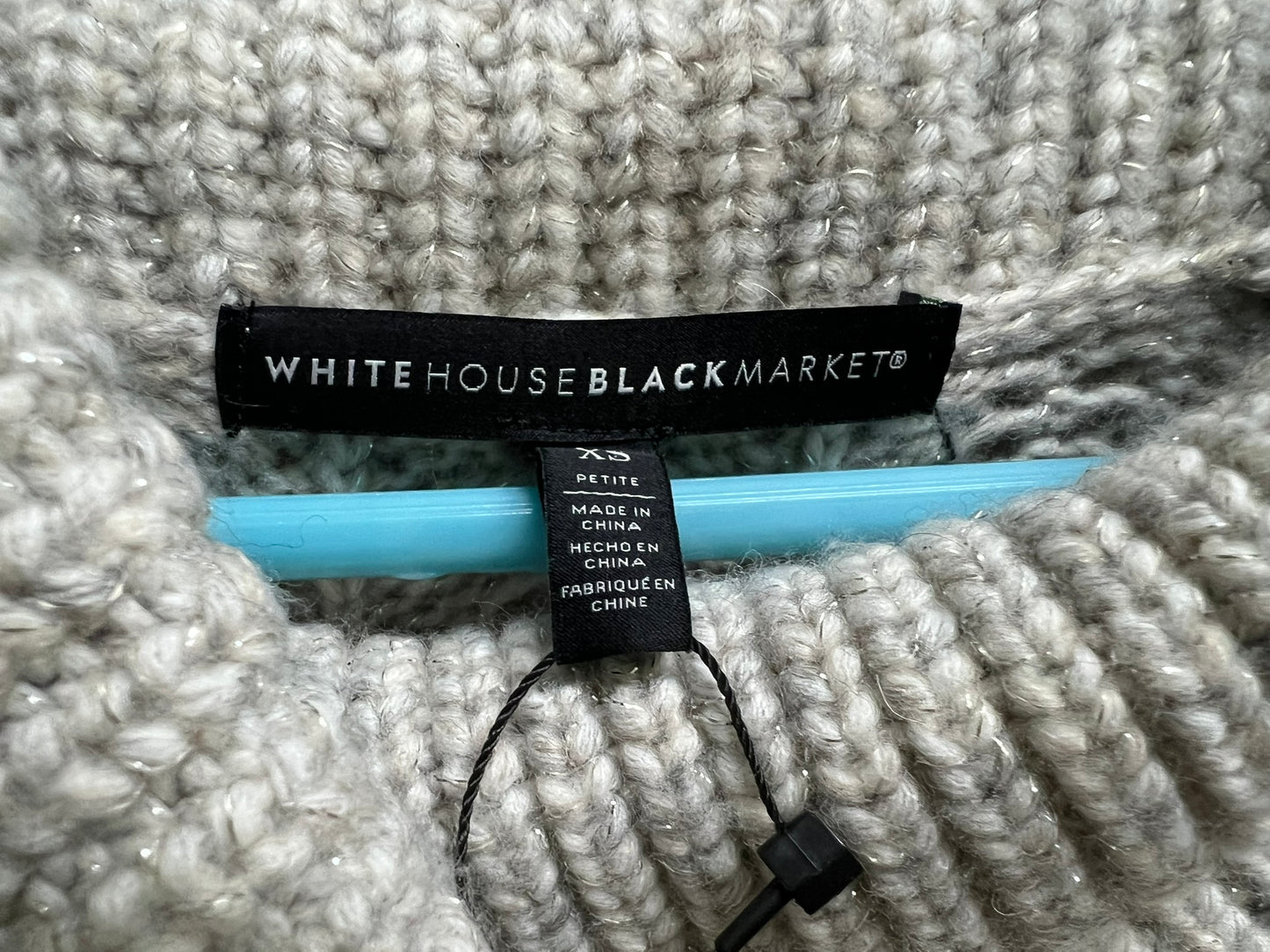 White House Black Market Thick Gray Sweater with Oversized Turtleneck
