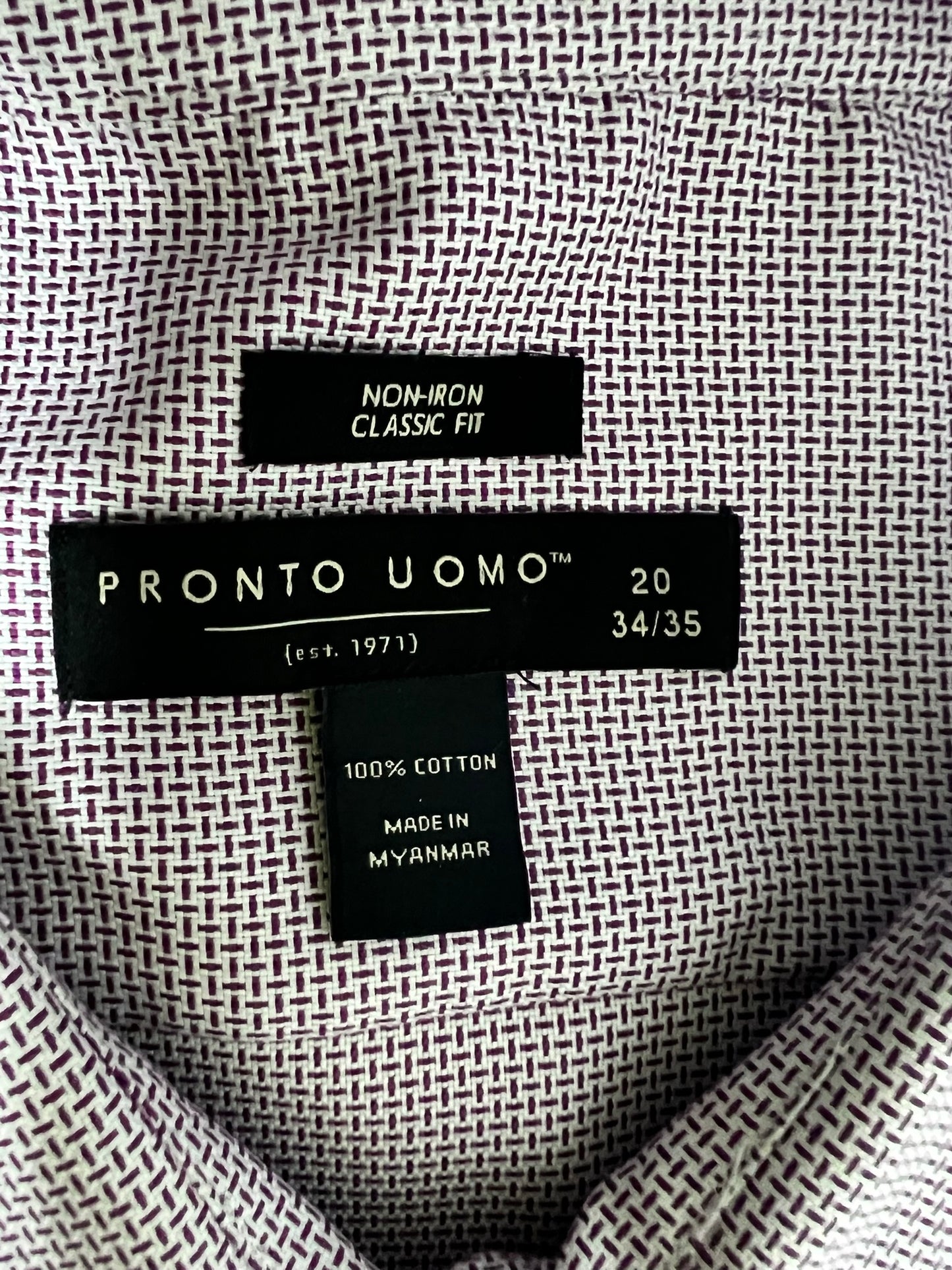 BRAND NEW! Pronto Uomo Button-up Shirt