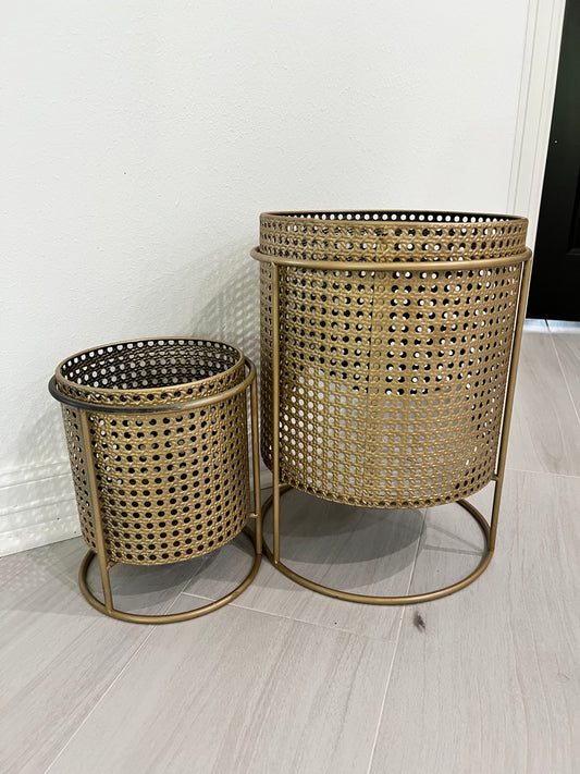Gold Planters (Set of 2)