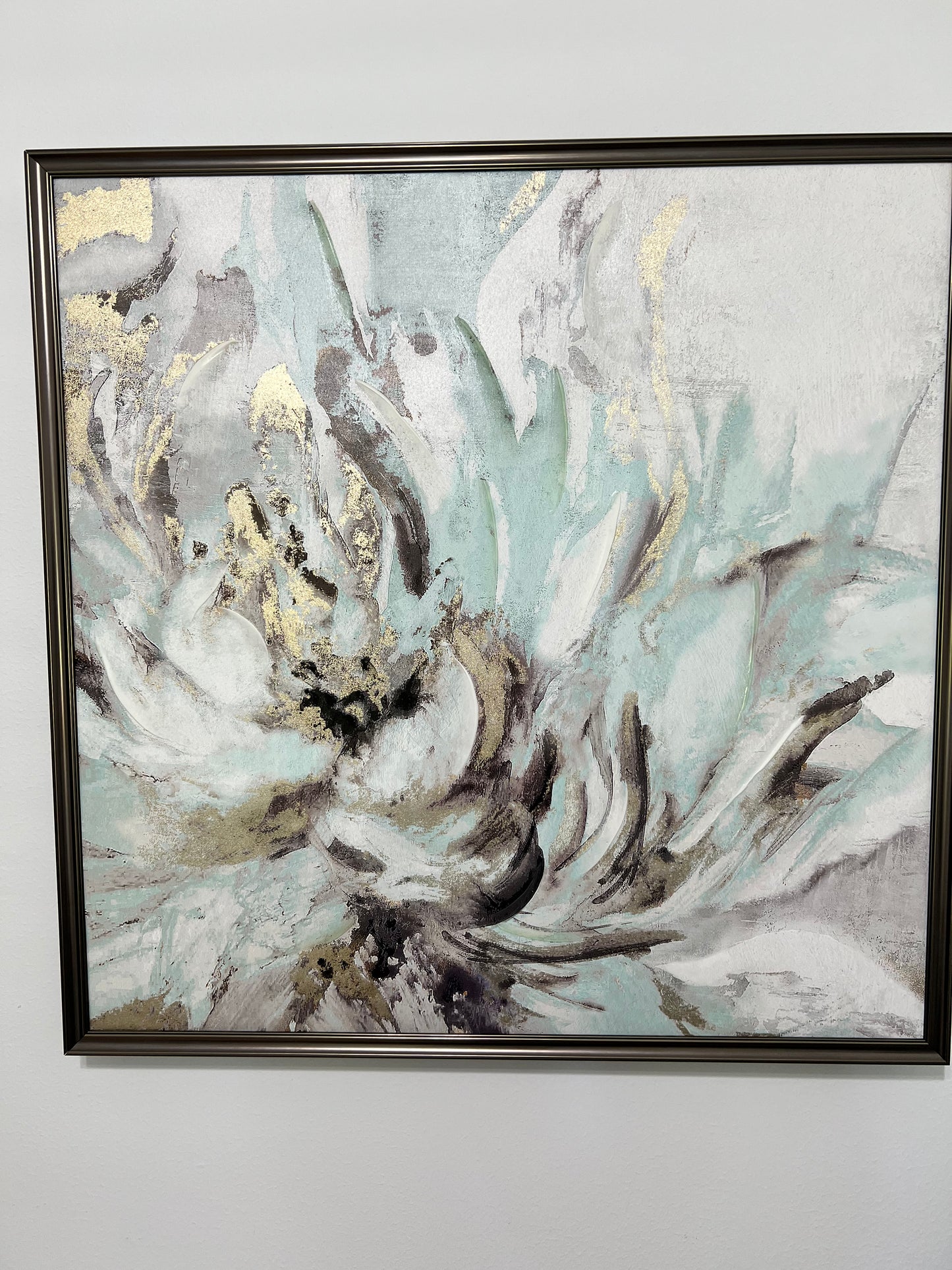 NEW!!! Modern Abstract Art in Gold Frame
