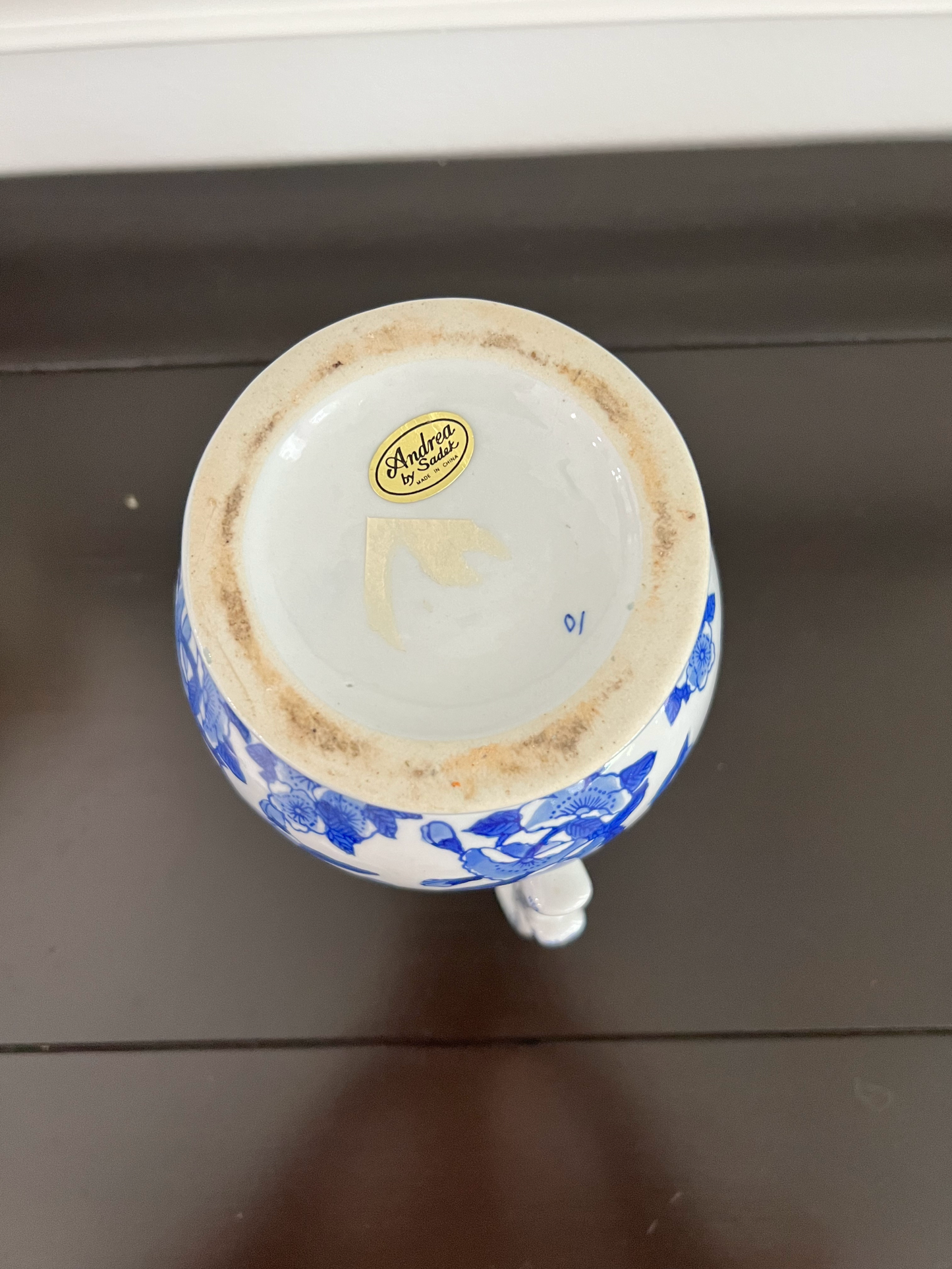 Andrea by Sadek Blue and White Chinoiserie Pitcher